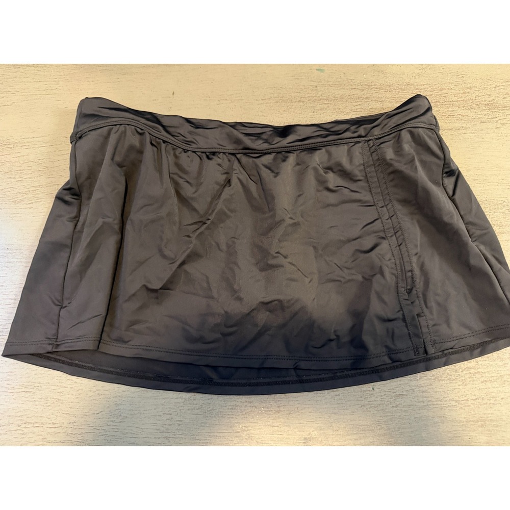 SKIRTED black HAPARI  lined swimsuit bikini bottom size large 12-14